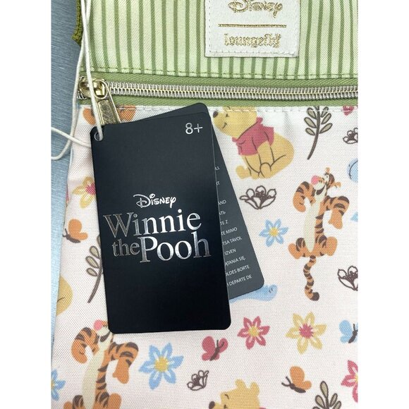 Loungefly Disney Winnie The Pooh Floral Passport Crossbody Bag - Picture 9 of 11